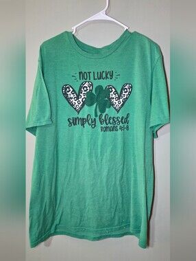 Love in Faith 2X Simply Blessed St Patrick's Day Graphic Tee